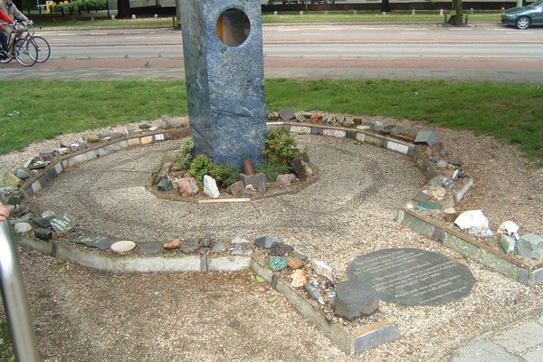 The World Peace Flame and walkway.